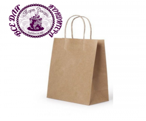 Пакет крафт с ручками 25х22х12 1 шт